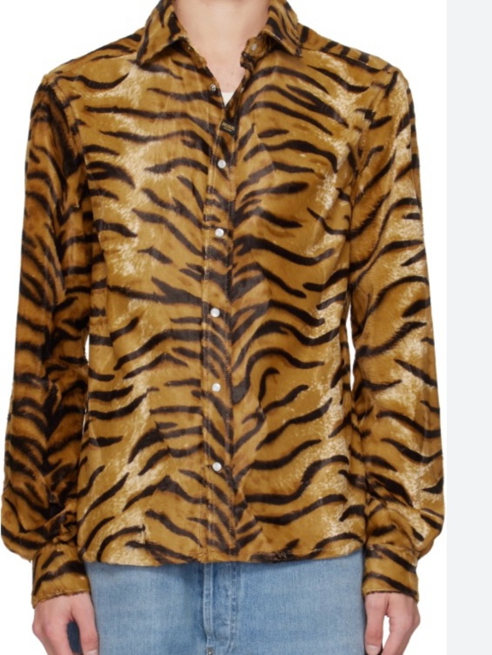 Vtg 90s Iconic Nanny Fran Moschino Tiger print Shirt